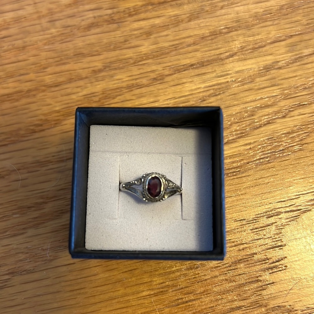 Sterling silver and stone ring